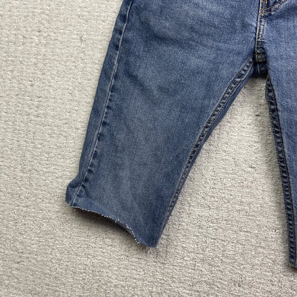 Levi’s 510 Cutoff Denim Shorts Men’s Size 28 Blue Distressed Jean Summer Casual - Picture 6 of 12